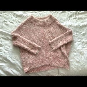 Pink Express Off the shoulder cotton sweater
